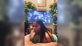 Black Milf Eating Huge Black Dick