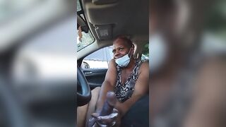 Granny Handjob In Car