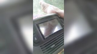 Ebony Car Masturbating