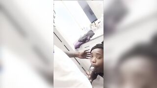 Black Teen Girl Sucking BBC
