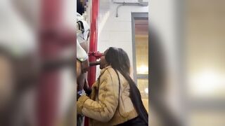 Detroit Slut Sucking in Public