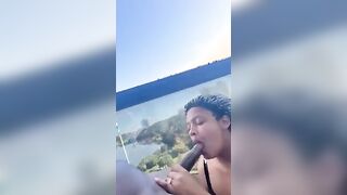 Morning BBC Blowjob Vacation Views - Free Ebony Porn Video