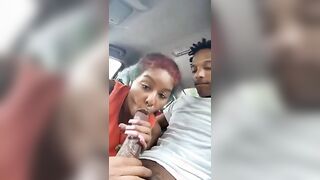 Ebony Head in Car