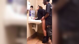 Petite Ebony Teen Taking Backshots At Work - Free Ebony Porn Video