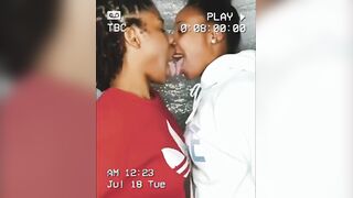 Black Lesbian Kiss - Free Ebony Porn Video